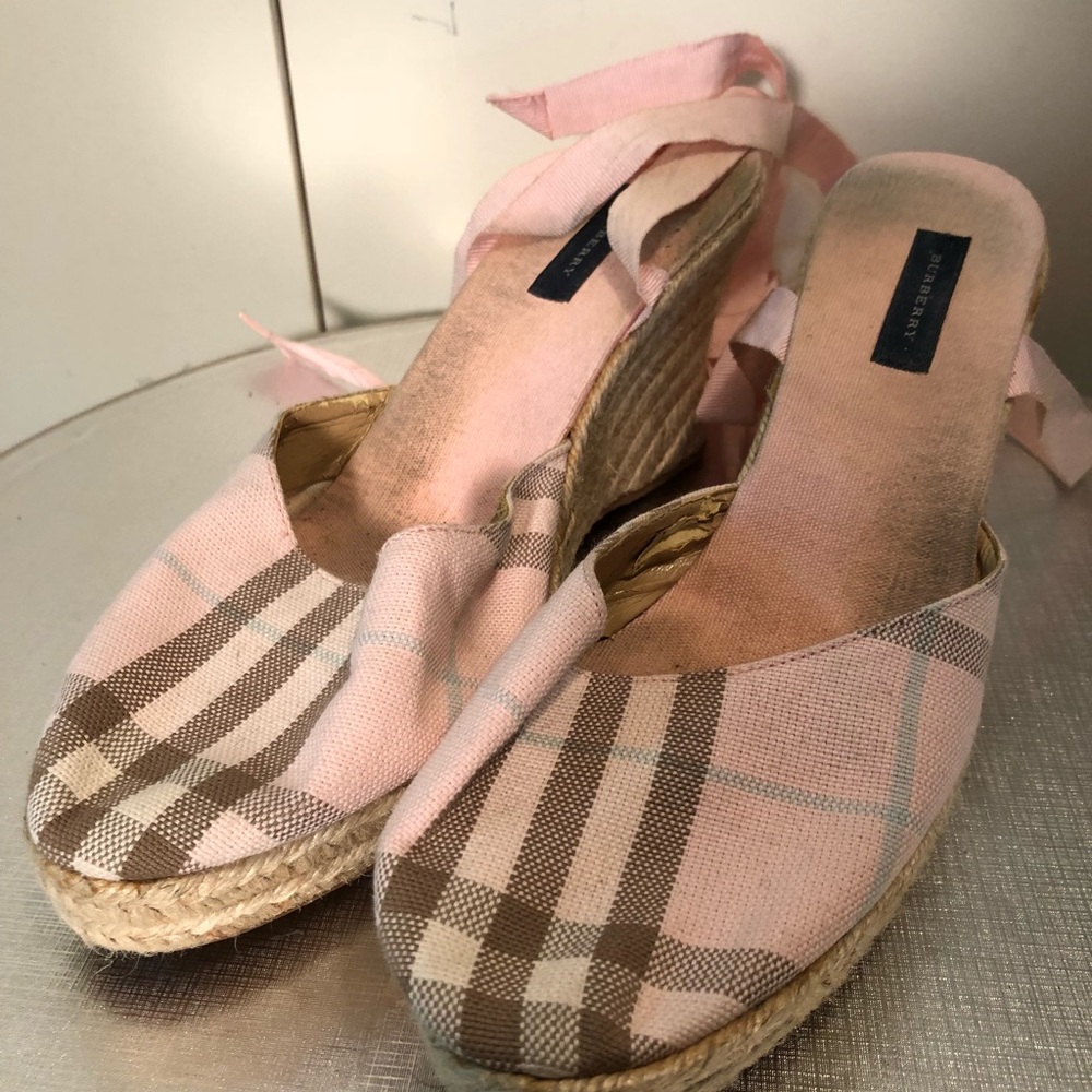 Burberry pink plaid Espadrille